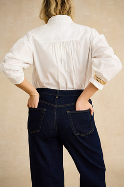 Hallie Regular Crop Wide Leg Jeans Blue