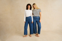 Harper Short Wide Leg Jeans Blue