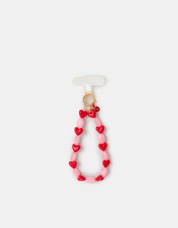 Heart Bead Phone Wrist Strap
