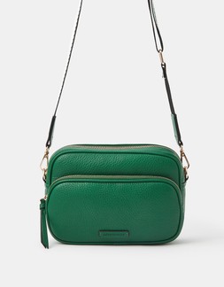 Dina Double Zip Crossbody Bag Green
