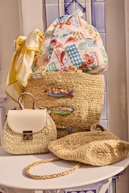 Postcard Print Shopper Bag