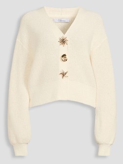 The Very Collection Cotton Rich Sun Button V Neck Cardigan £38