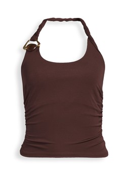 Michelle Keegan Hardwear Detail Cami Top - Brown - £28