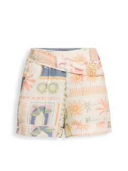 Michelle Keegan Palm Printed Belted Shorts - £35