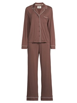 The Very Collection Jersey Revere Pj Set Brown £28