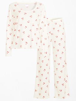 The Very Collection - Pointelle Cherry PJ Set £25
