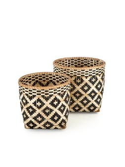 WFAU2 The Very Collection Home Set of 2 Western Bamboo Baskets £45
