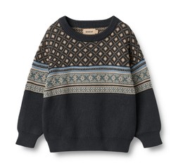 WKMG2 Very - Wheat Boys Julius Knitted Jumper - Navy £40