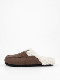WKRYN The Very Collection Faux Suede Mule Slipper With Borg Lining £20