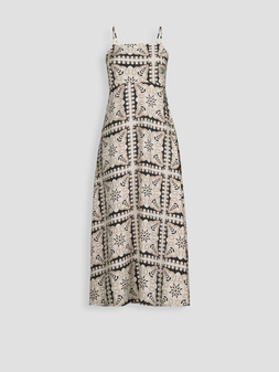 WO3JP The Very Collection Tile Print Strappy Maxi Beach Dress £28
