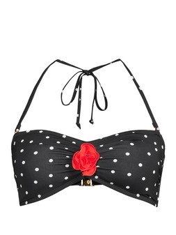 WO3JY The Very Collection Polka Dot Floral Bikini Top £18