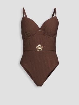 WO3L0 The Very Collection Shape Enhancing Floral Belted Swimsuit £32
