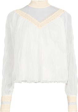 WO61U The Very Collection Cream Lace Blouse £40