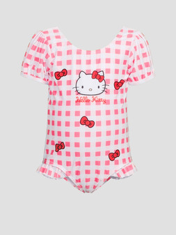 WO9OO The Very Collection Hello Kitty Gingham Short Sleeve Swimsuit from £10