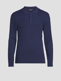 WOKMN The Very Collection Man Long Sleeve Ribbed Knitted Polo Top £30