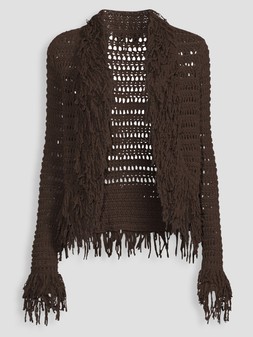WRCUX The Very Collection Cotton Rich Fringe Knitted Cardigan £45