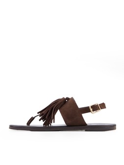 WRO0Z The Very Collection Tassel Brown Sandal £35 (2)