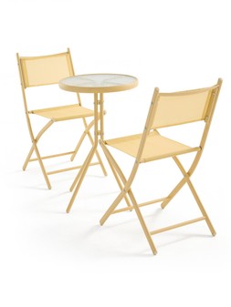 WS7WS The Very Collection Hawaii 3-Piece Bistro Set - Buttermilk £50