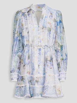 WS821 The Very Collection Long Sleeve Floral Belted Mini Dress £65