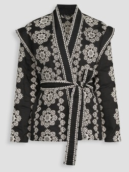 WSL05 The Very Collection Mono Embroidered Wrap Jacket £48
