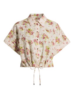 WSQHC The Very Collection Floral Broderie Crop Shirt £30