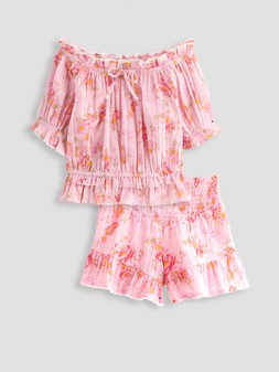 WTGW7 The Very Collection Girls Tired Skirt and Top Printed Set from £16