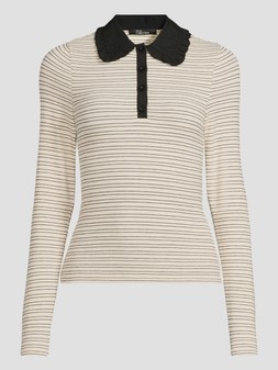 WUGWZ The Very Collection Frill Collar Stripe Polo Top £25