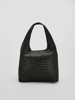 WY1J3 The Very Collection Black Weave Slouch Tote Bag £45