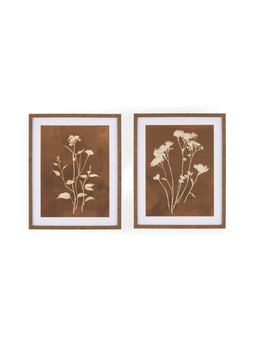 WYT1S The Very Collection Set of 2 Brown Floral Canvas 45x60cm £30