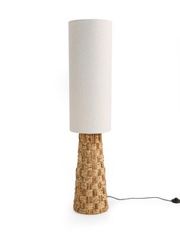 WYY7Z The Very Collection Seagrass Check Woven Floor Lamp £90