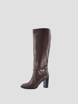 WZIWI The Very Collection Buckle Strap Knee Boot Chocolate £48