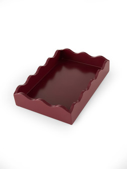 X0ASC The Very Collection Wavy Edge Tray - Burgundy £25 1