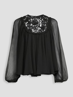 X241M The Very Collection Black Lace Blouse £40