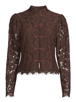 X243R The Very Collection Lace Manderin Detail Blouse £38