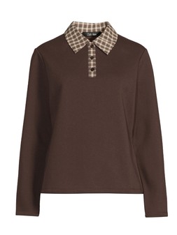 X2C7F The Very Collection Brown Check Trim Co Ord Top £25