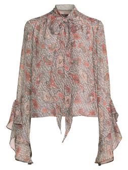X3EGK The Very Collection Printed Tie Neck Blouse £35