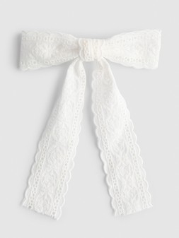 PRIMARK 1PK BROIDERIE BOW £4 €5 $8 RON25 PLN22 CZK130