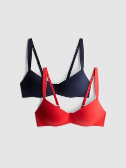 PRIMARK 2PK WIRE SCOOP BRA NAVY £10 €12 $15.50 RON60 PLN50 CZK310
