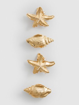 PRIMARK 4PK METAL SEA CREATURE BULLDOG £5 €6 RON26 PLN24 CZK145