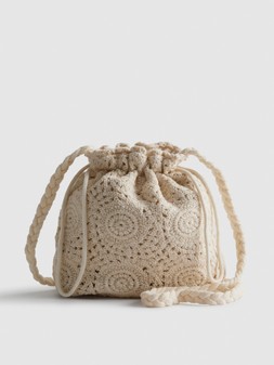PRIMARK CROCHET BAG CREAM £6 €8 $11 RON40 PLN34 CZK210