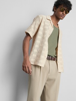 PRIMARK CROCHET SHIRT ECRU £18 €20 $28 RON100 PLN90 CZK520 (2)