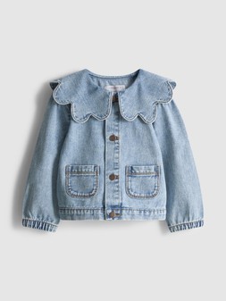 PRIMARK EDIT SCALLOP COLLAR JKT BLUE £13 €17 $25 RON85 PLN75 CZK440