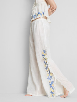 PRIMARK EMBROIDERED LEMON TROUSER, £16, €18, $25, RON90, PLN80, CZK470