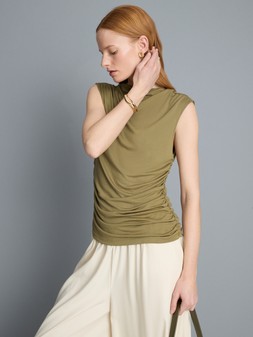 PRIMARK HIGH NECK RUCHED TOP, £8, €10, $14, RON50, PLN43, CZK260 (3)