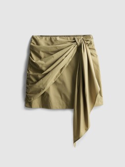 PRIMARK KNOT TIE MINI SKIRT TAN £12 €14 €16 $18 RON70 PLN60 CZK365