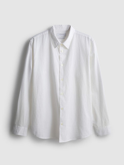 PRIMARK LONG SLEEVE LINEN SHIRT WHITE £16 €18 $25 RON90 PLN80 CZK470