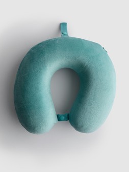 PRIMARK MEMORY FOAM TRAVEL PILLOW TEAL £6 €7 $9.50 RON34 PLN30 CZK180