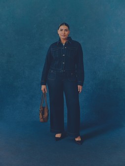 PRIMARK PRESENTS BY COLEEN DENIM SHIRT, £16, €18, $22, RON90, PLN80, CZK470, PRIMARK PRESENTS BY COLEEN WIDE LEG JEANS, £18, €20, $28, RON100, PLN90, CZK