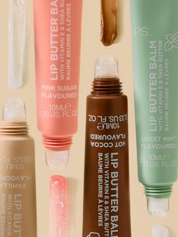 PRIMARK PRIMARK PS Lip Butter Balm Hot Cocoa £2.50, €3, $3.50, 80.00 CZK, 13.00 PLN, 15.00 RON PRIMARK PRIMARK PS Lip Butter Balm Pink Sugar £2.50, €3, $3.50, 80.00 CZK, 13.00 PLN, 15.00 RON