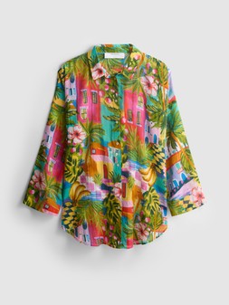 PRIMARK PRINTED BEACH SHIRT MINT £10 €12 $14 RON60 PLN50 CZK310